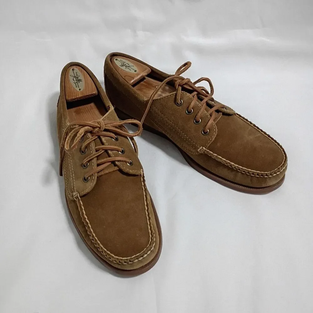 J.Crew Factory Camp Moc Shoes Mens 10.5 Tobacco Brown Suede Leather CH402